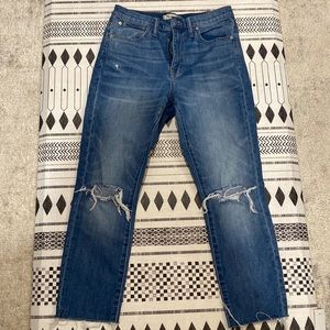 Madewell high rise slim boy Jean